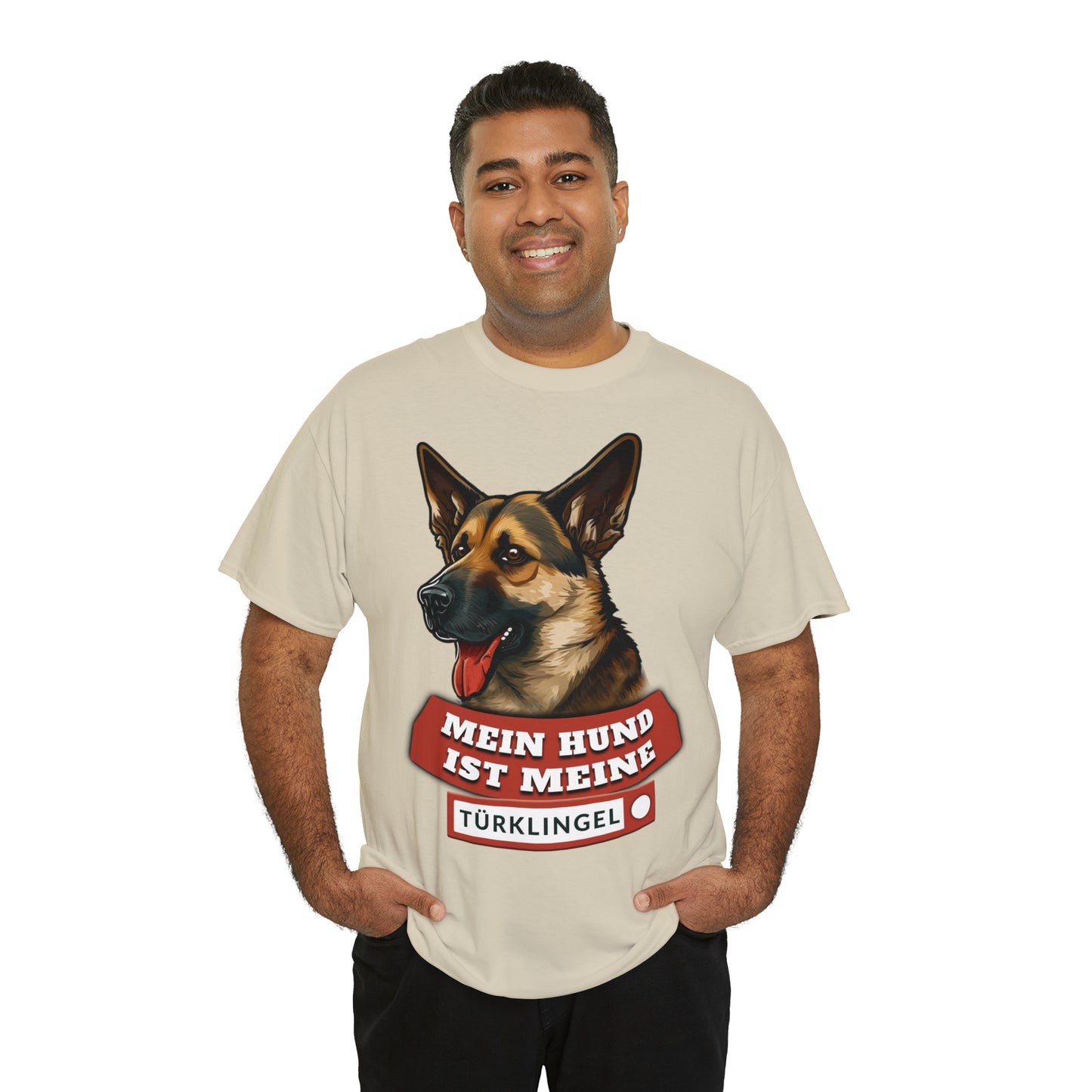 Fun-Shirt - Mein Hund ist meine Türklingel - Unisex Heavy Cotton Tee