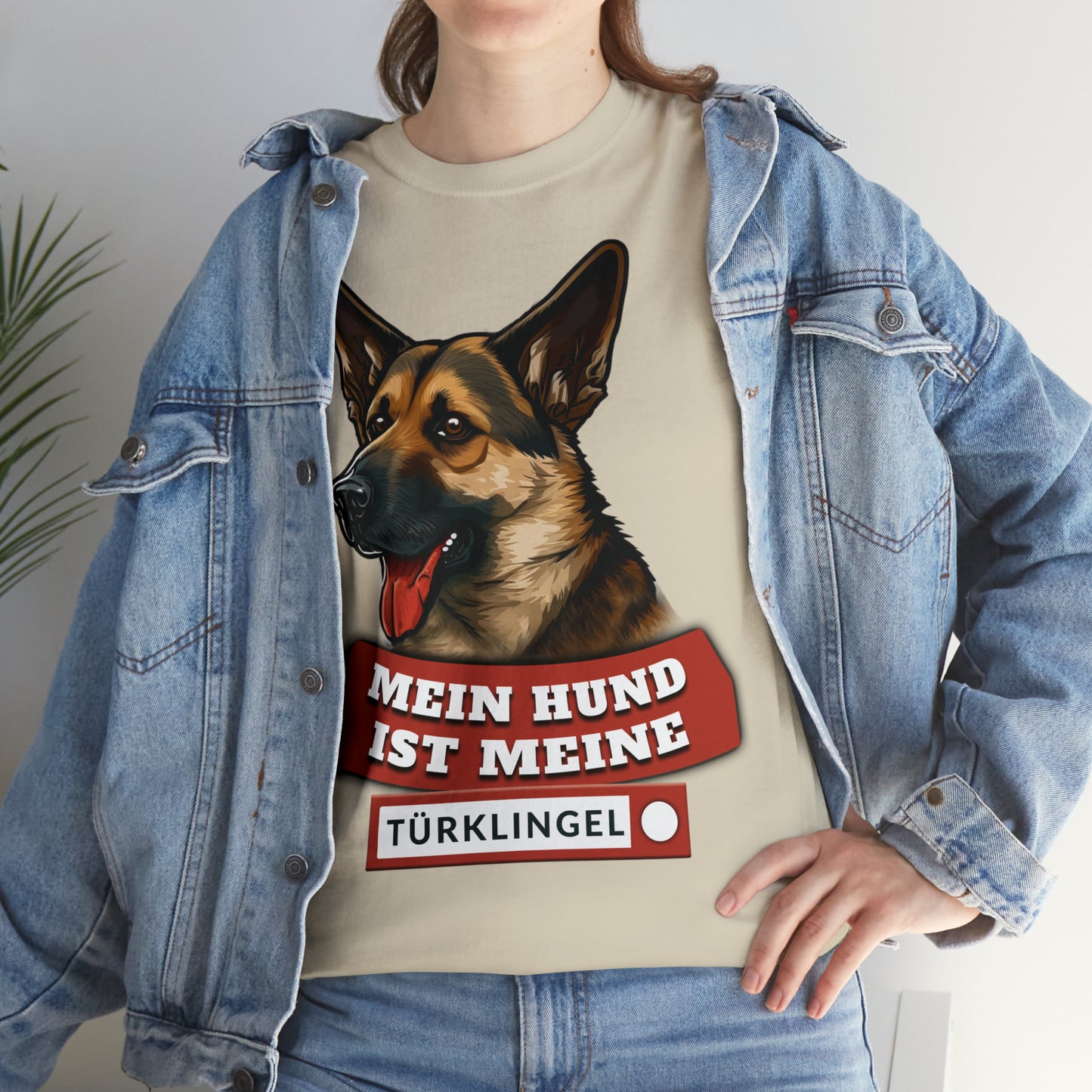 Fun-Shirt - Mein Hund ist meine Türklingel - Unisex Heavy Cotton Tee